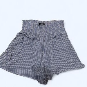 Urban Outfitters Blue and White High Waist Shorts